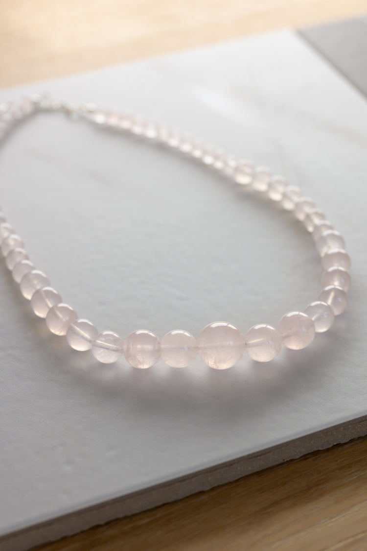 Petal Dream Necklace | Rose Quartz(AA)