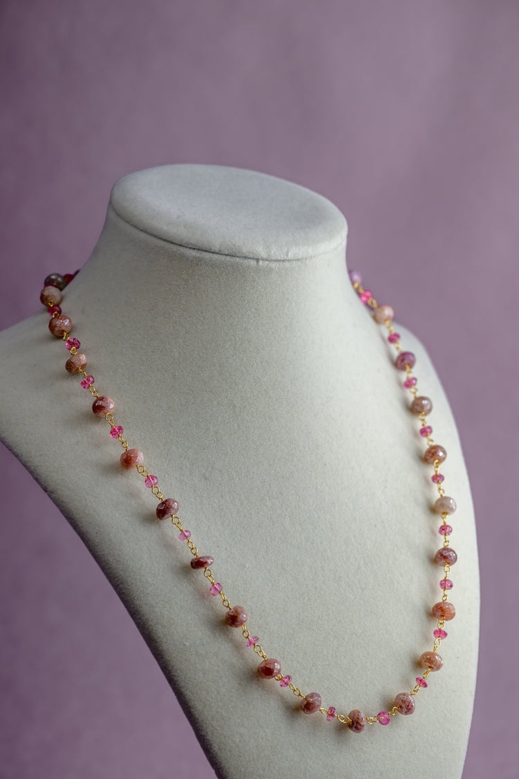 Petunia Sapphire Rubellite Necklace