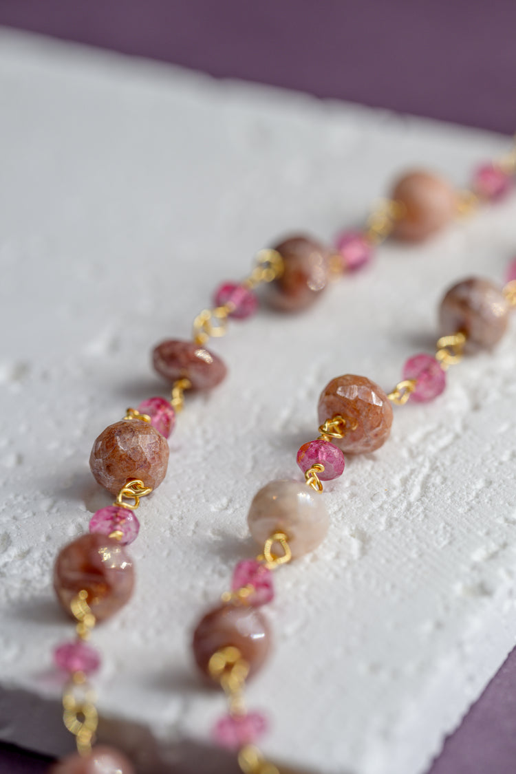 Petunia Sapphire Rubellite Necklace