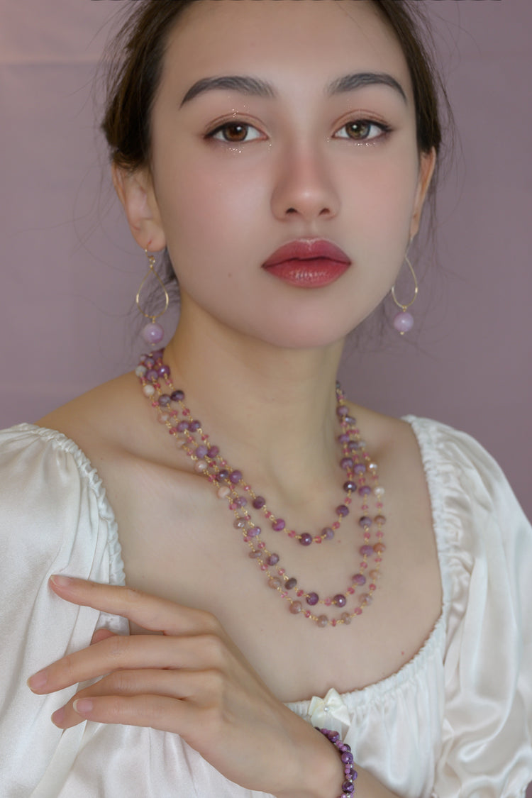 Petunia Sapphire Rubellite Necklace