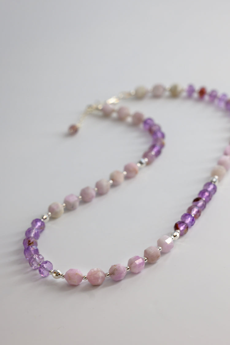 Purple Daisy Kunzite Super7 Necklace