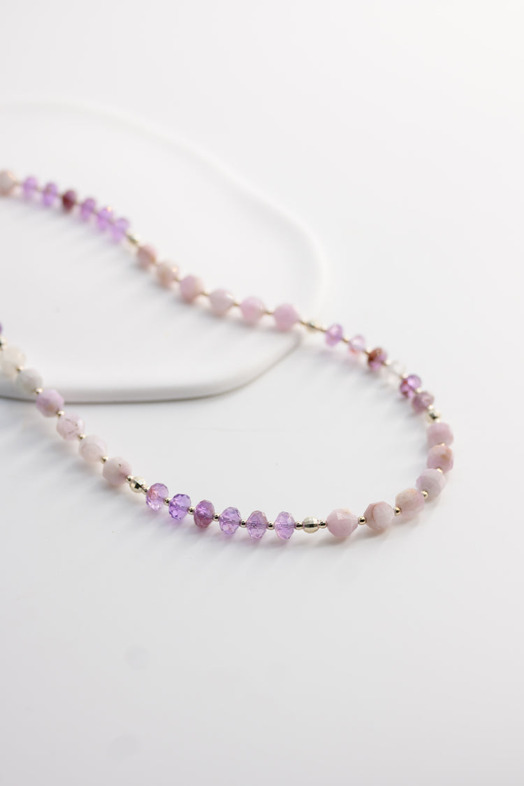 Purple Daisy Kunzite Super7 Necklace