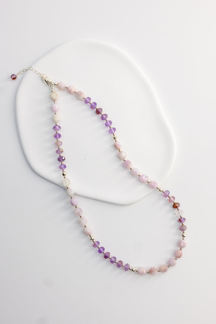 Purple Daisy Kunzite Super7 Necklace