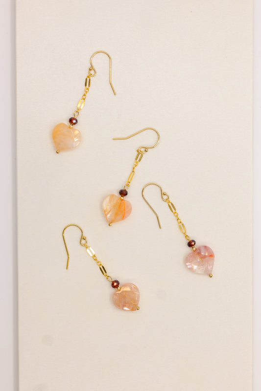 Whisper of Love Earrings | Red Hematoid Quartz