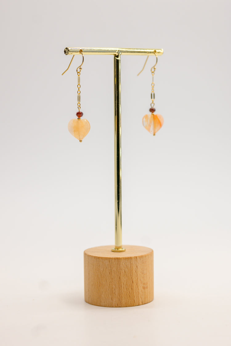 Whisper of Love Earrings | Red Hematoid Quartz