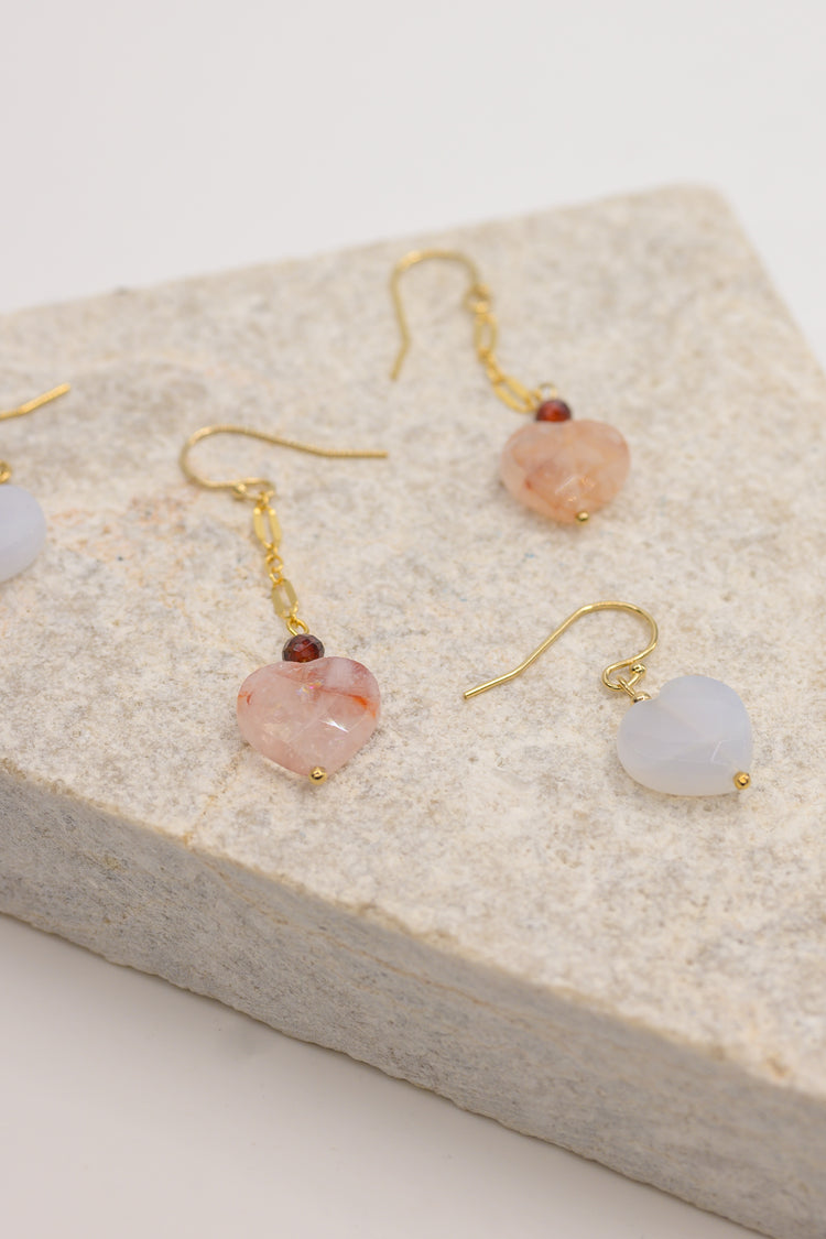 Whisper of Love Earrings | Red Hematoid Quartz