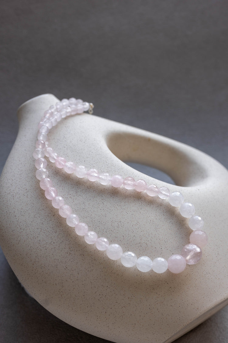 Rose Resonance:Necklace | Madagascar Rose Quartz (AA)