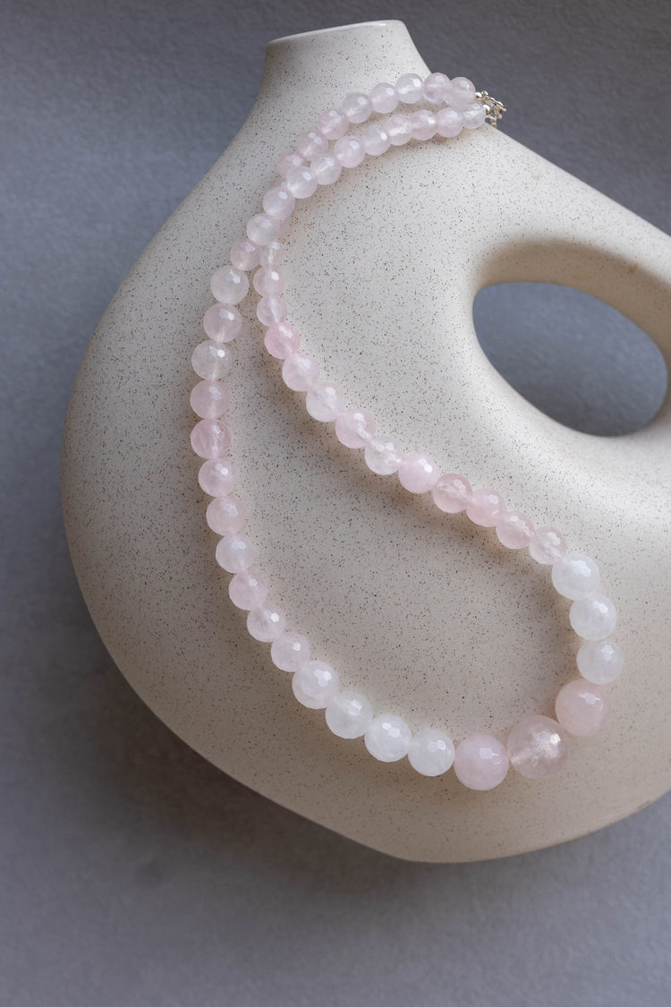 Rose Resonance:Necklace | Madagascar Rose Quartz (AA)