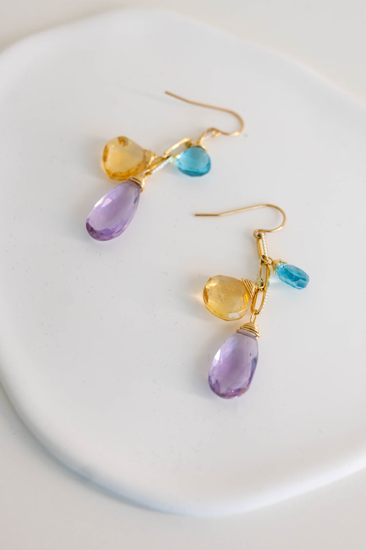 SKS Drop Earrings | Topaz