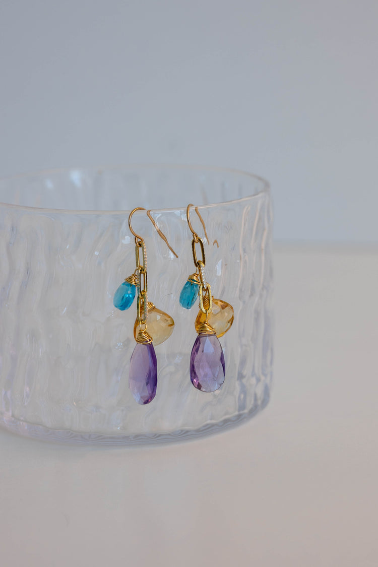 SKS Drop Earrings | Topaz