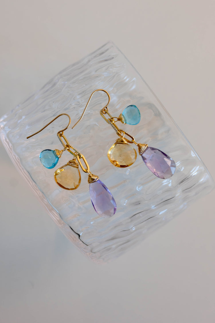 SKS Drop Earrings | Topaz