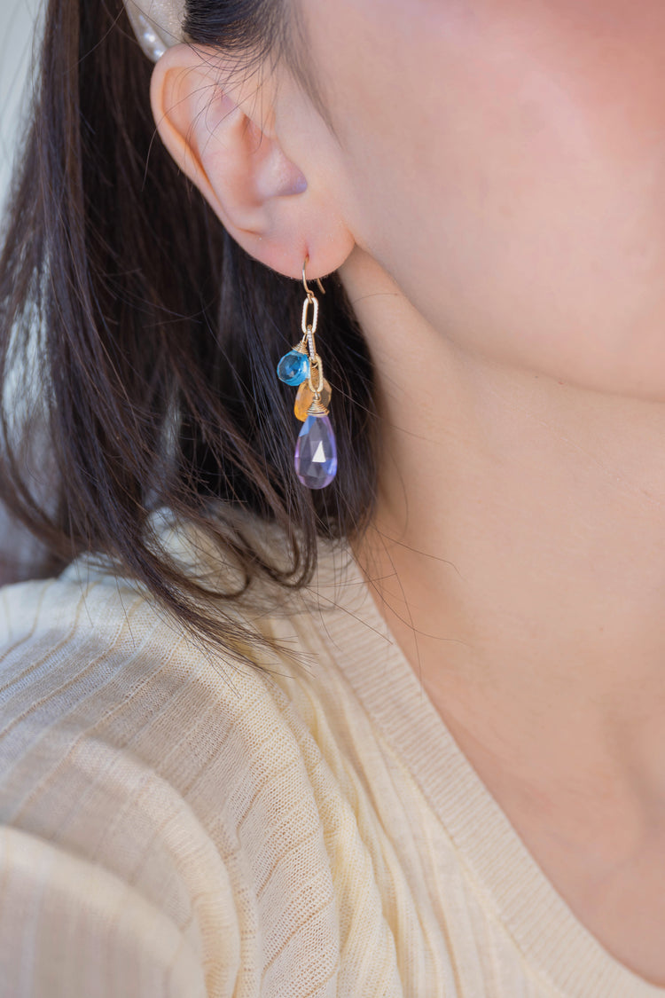 SKS Drop Earrings | Topaz