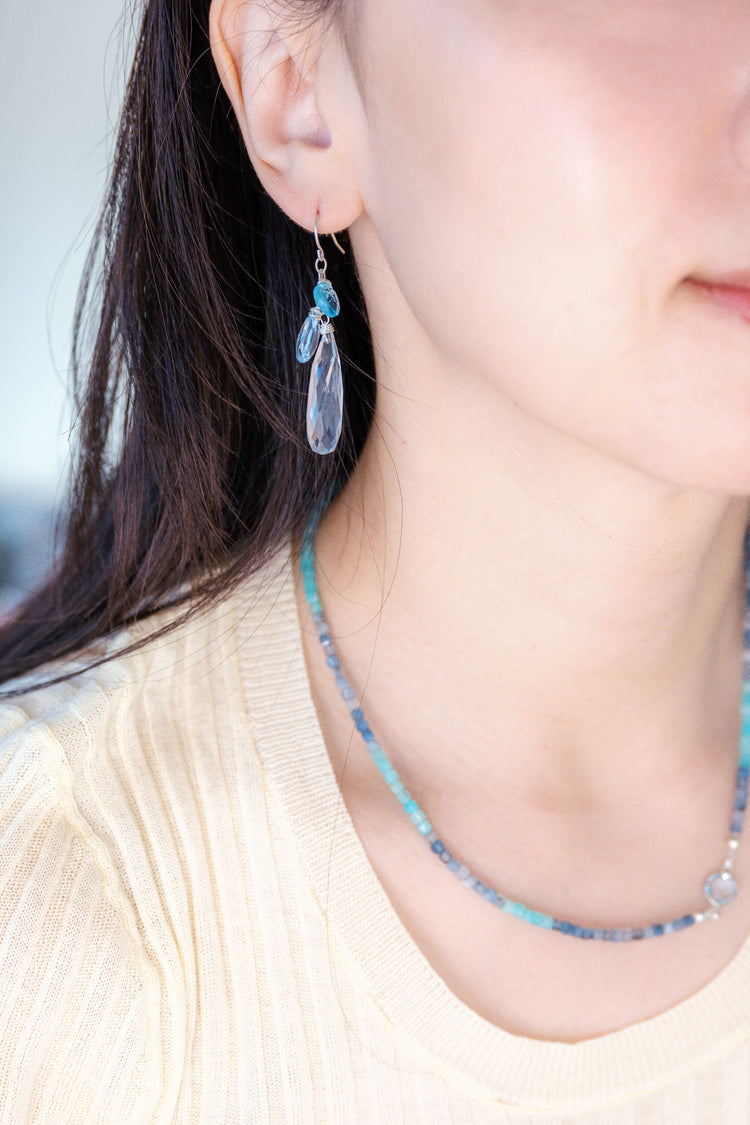 SKS Drop Earrings | Aquamarine Topaz