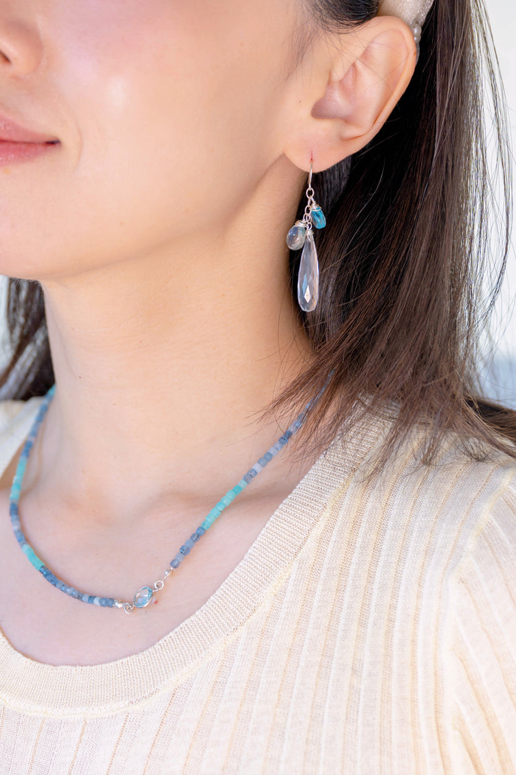 SKS Drop Earrings | Aquamarine Topaz