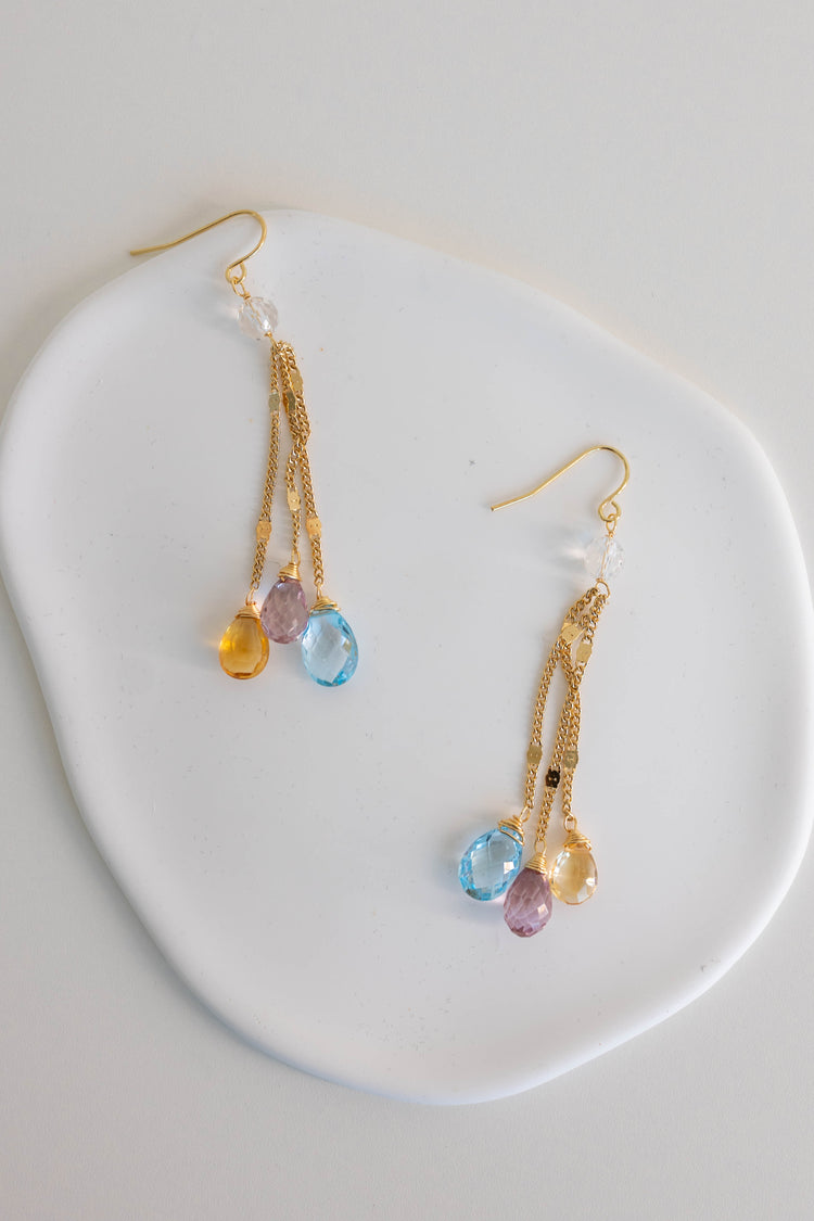 SKS Drop Earrings | Topaz
