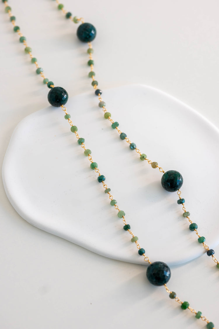 SKS Long Necklace | Emerald