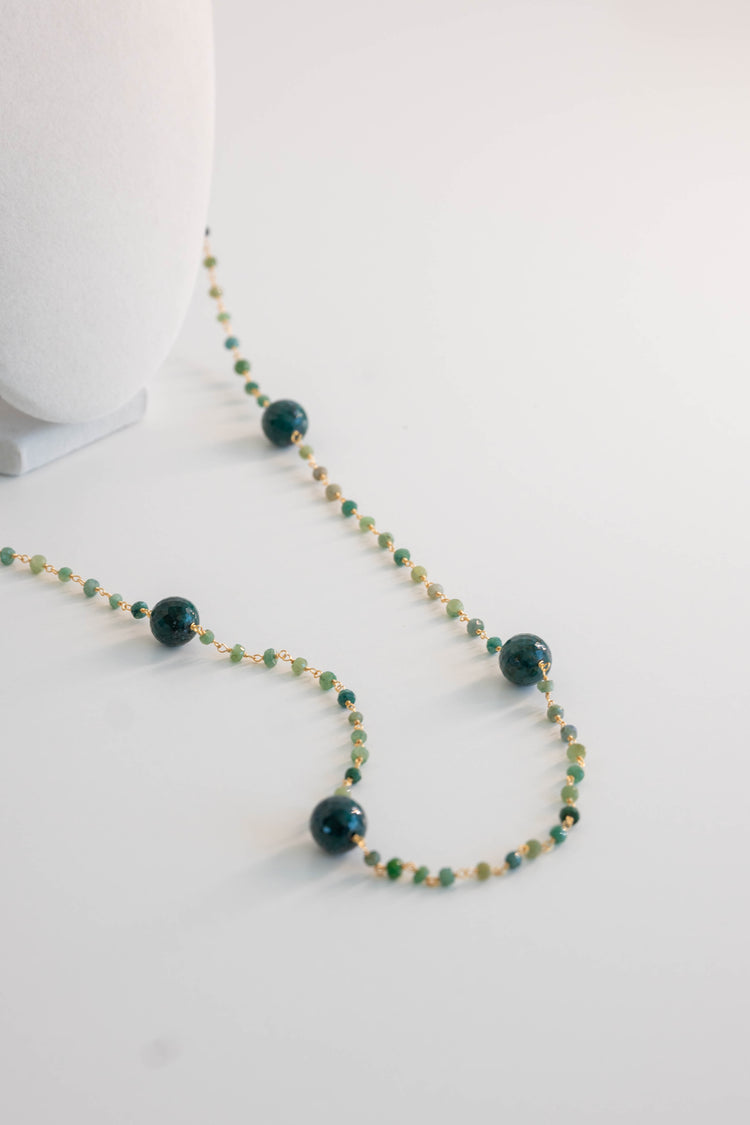 SKS Long Necklace | Emerald