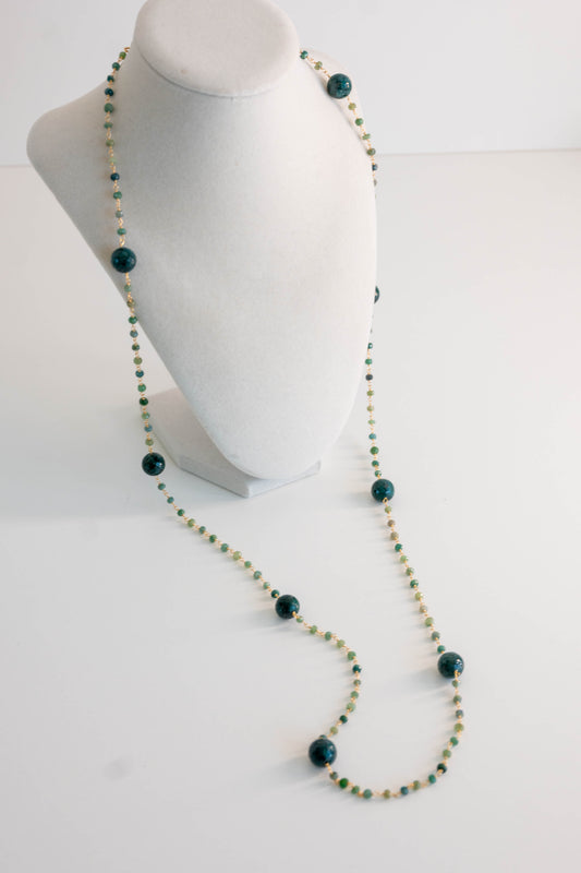 SKS Long Necklace | Emerald