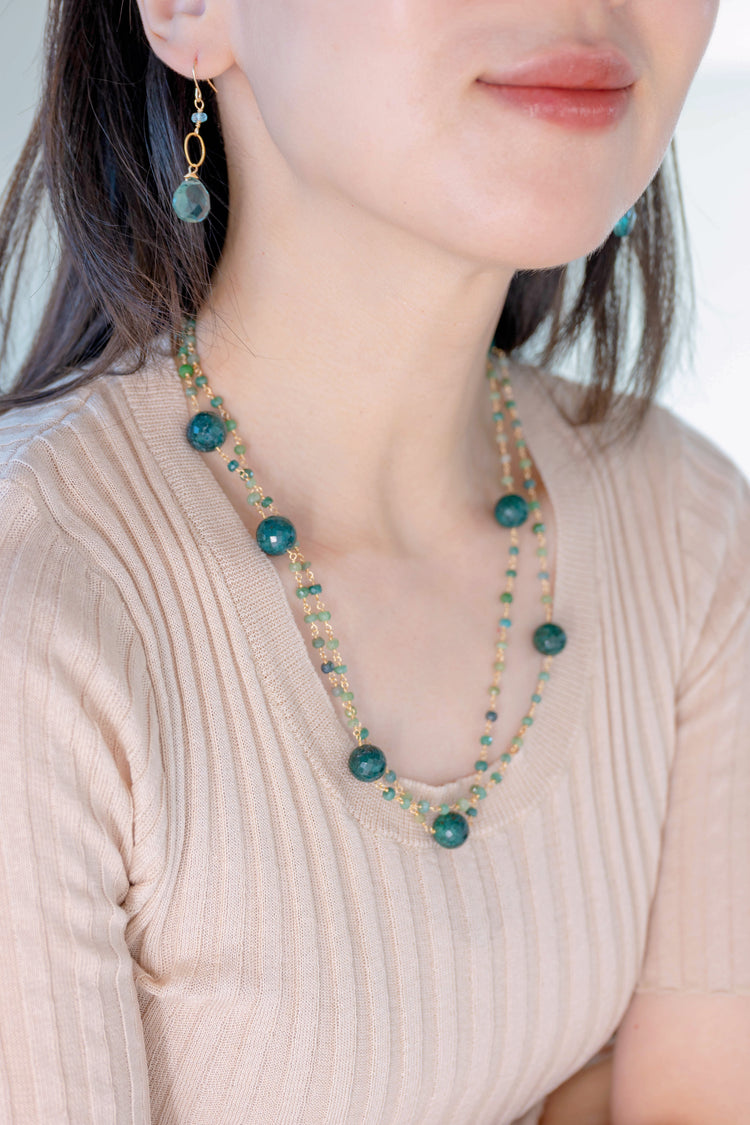 SKS Long Necklace | Emerald