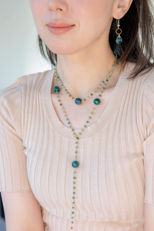 SKS Long Necklace | Emerald