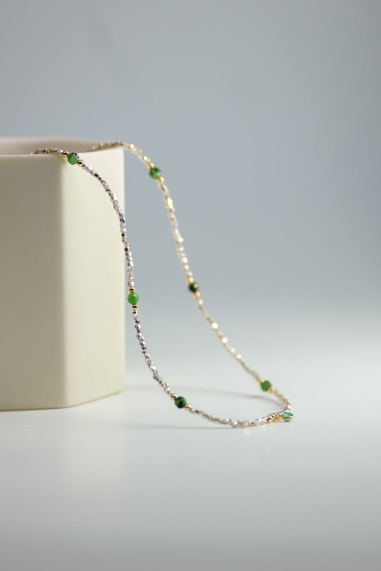 Sapling Sprig Necklace Emerald Zoisite