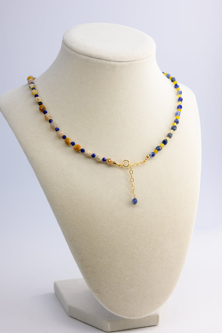 Sea Horizon Necklace | Sodalite infinity shaped pendant