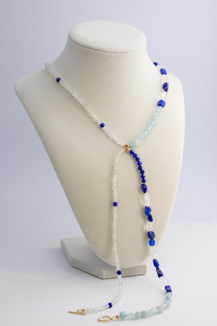 Seabreeze 7IN1 Necklace | Aquamarine Lapis Topaz