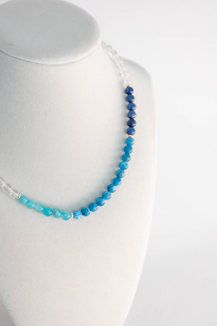 Seraphic Blue Serenity Necklace | Amazonite (AAA)  Pacific Blue Apatite Dumortierite(AAA)