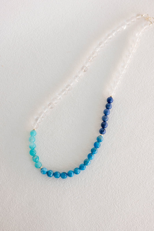 Seraphic Blue Serenity Necklace | Amazonite (AAA)  Pacific Blue Apatite Dumortierite(AAA)