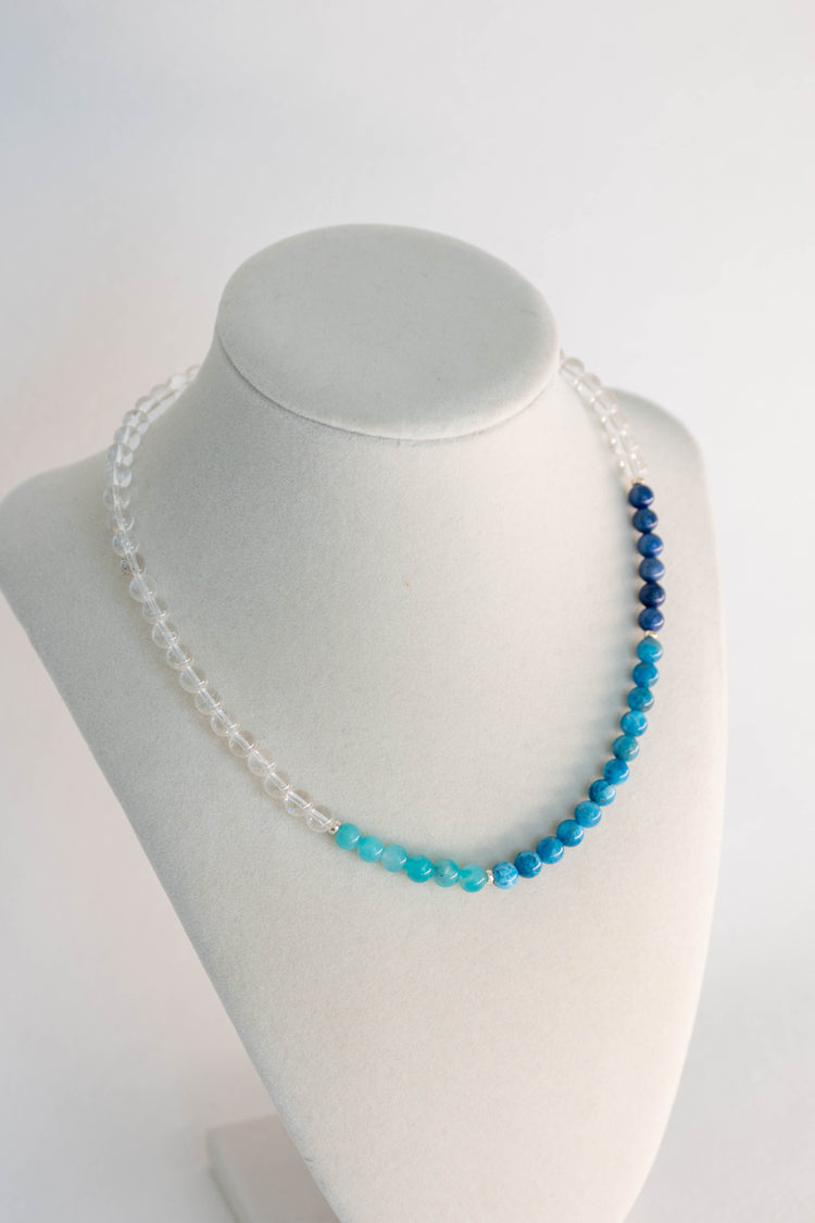 Seraphic Blue Serenity Necklace | Amazonite (AAA)  Pacific Blue Apatite Dumortierite(AAA)