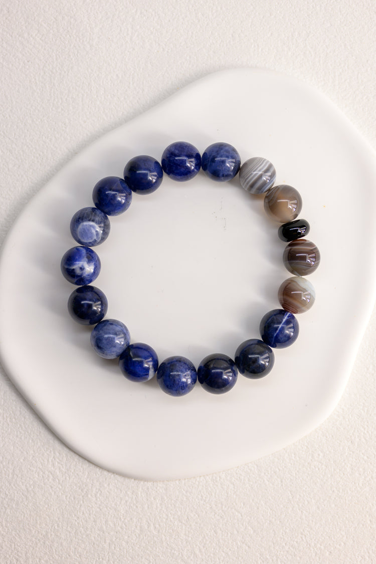 Visionary Spark Bracelet | Sodalite Botswana Agate Black Onyx