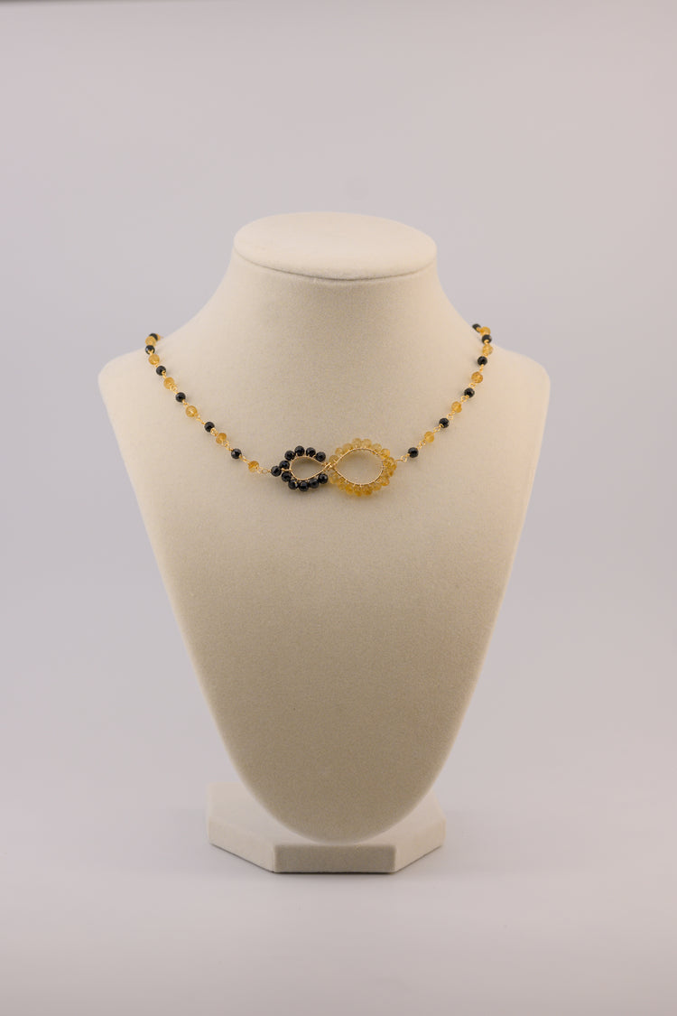 Solar Flare Citrine Spinel Necklace