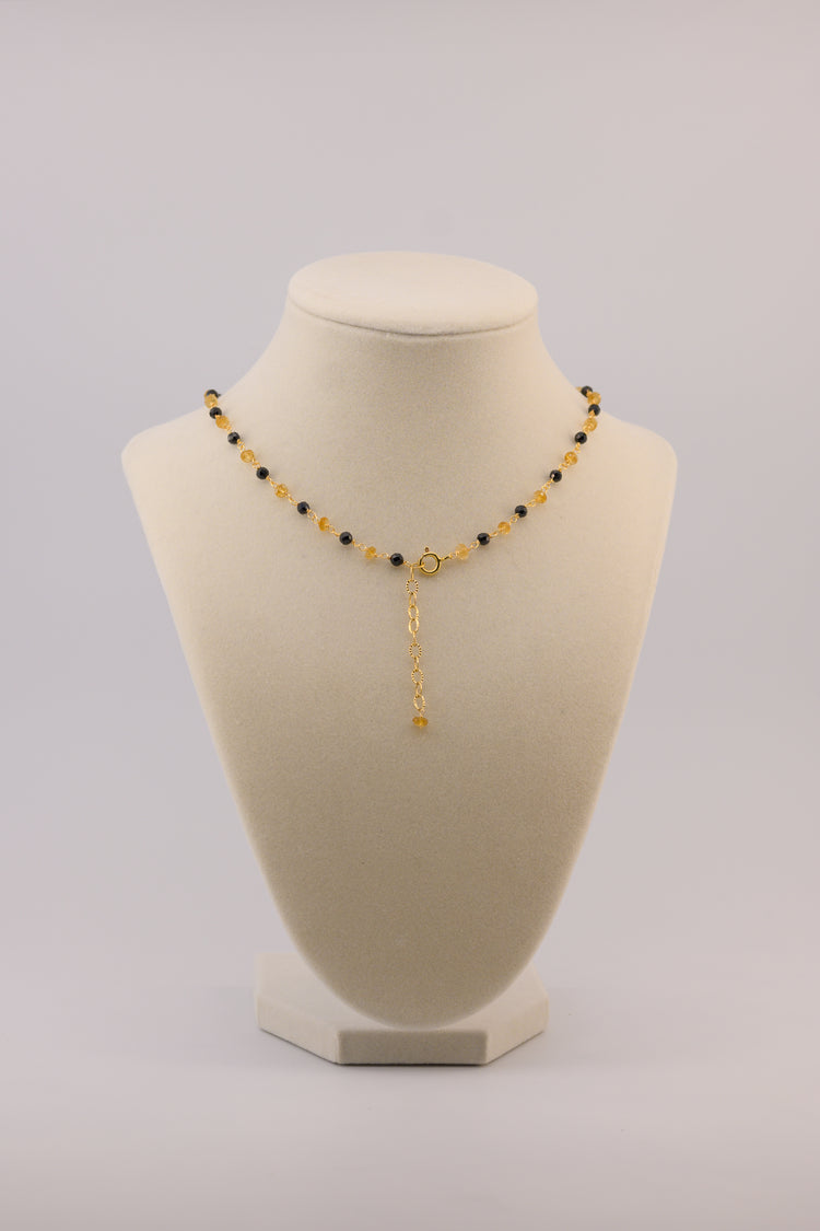 Solar Flare Citrine Spinel Necklace