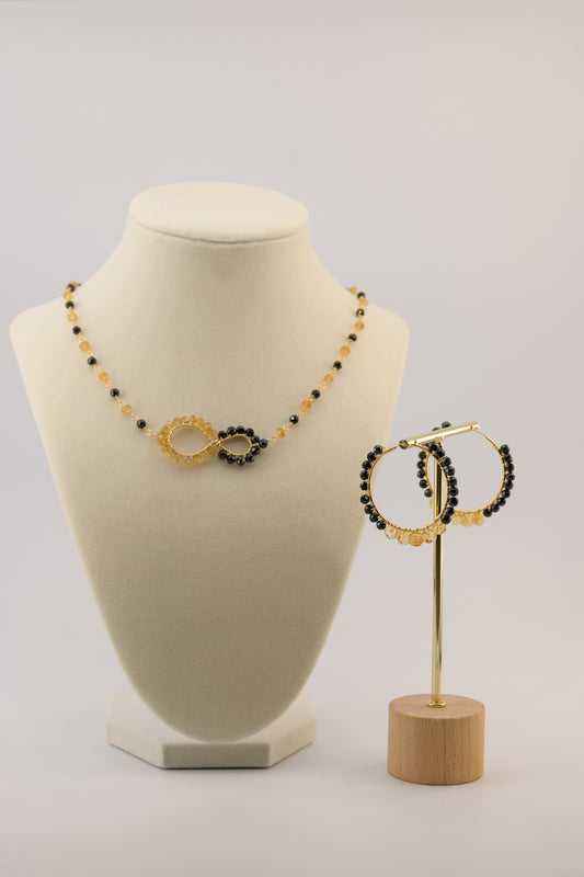 Solar Flare Citrine Spinel Jewelry Set