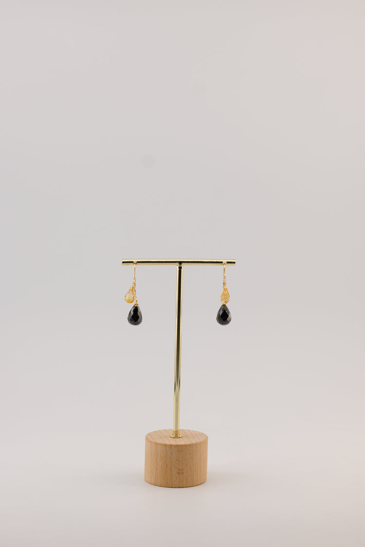 Stellar Cascade Citrine Spinel Earrings