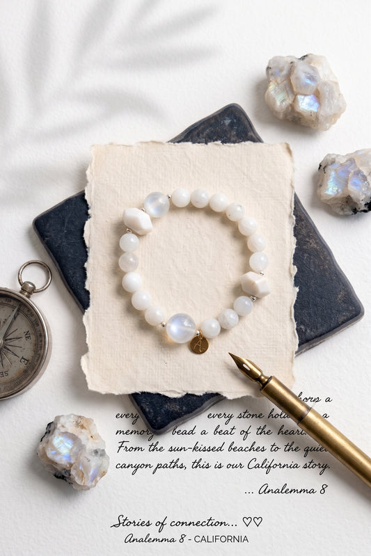 The Moon in Your Tender Light Bracelet | White Moonstone