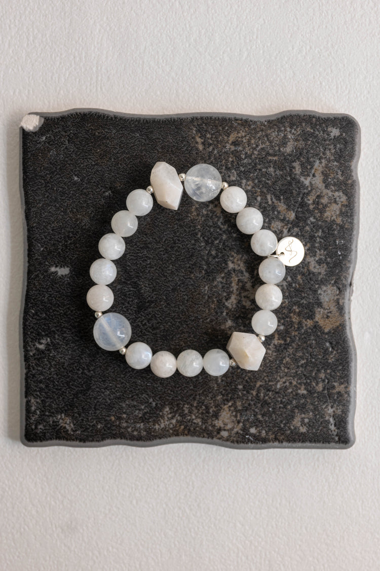 The Moon in Your Tender Light Bracelet | White Moonstone