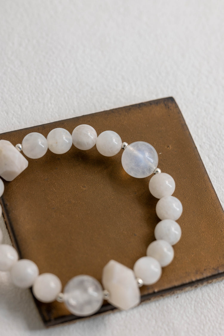 The Moon in Your Tender Light Bracelet | White Moonstone