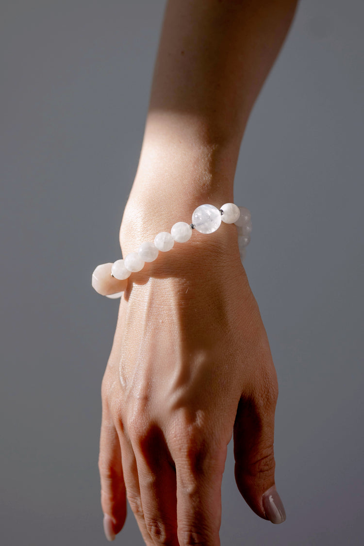 The Moon in Your Tender Light Bracelet | White Moonstone