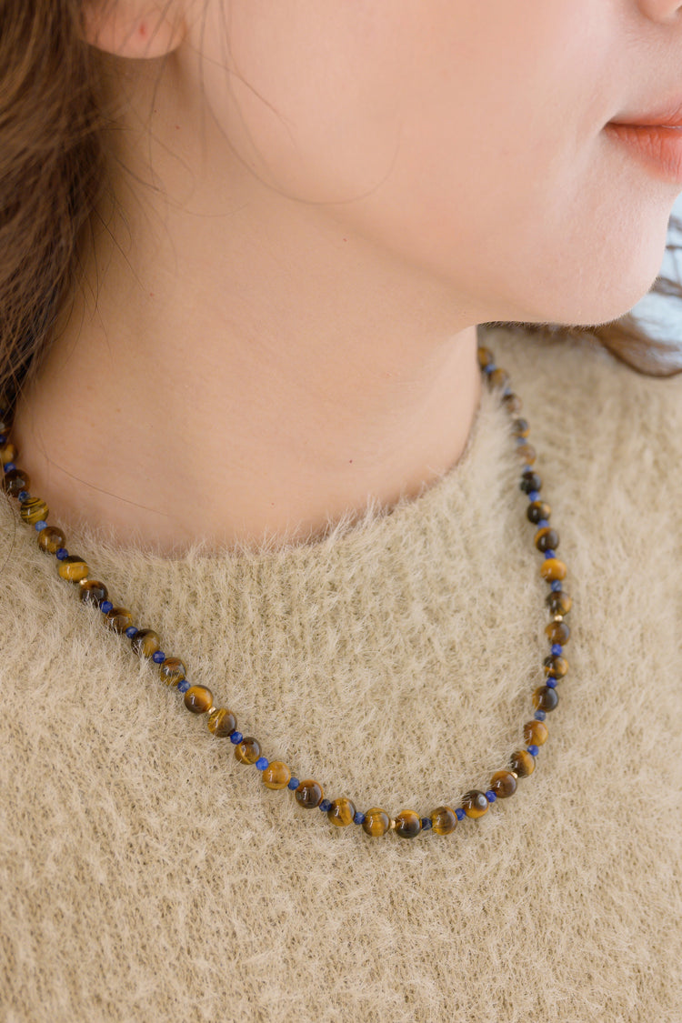 Tide Power Necklace | Tiger Eyes Kyanite