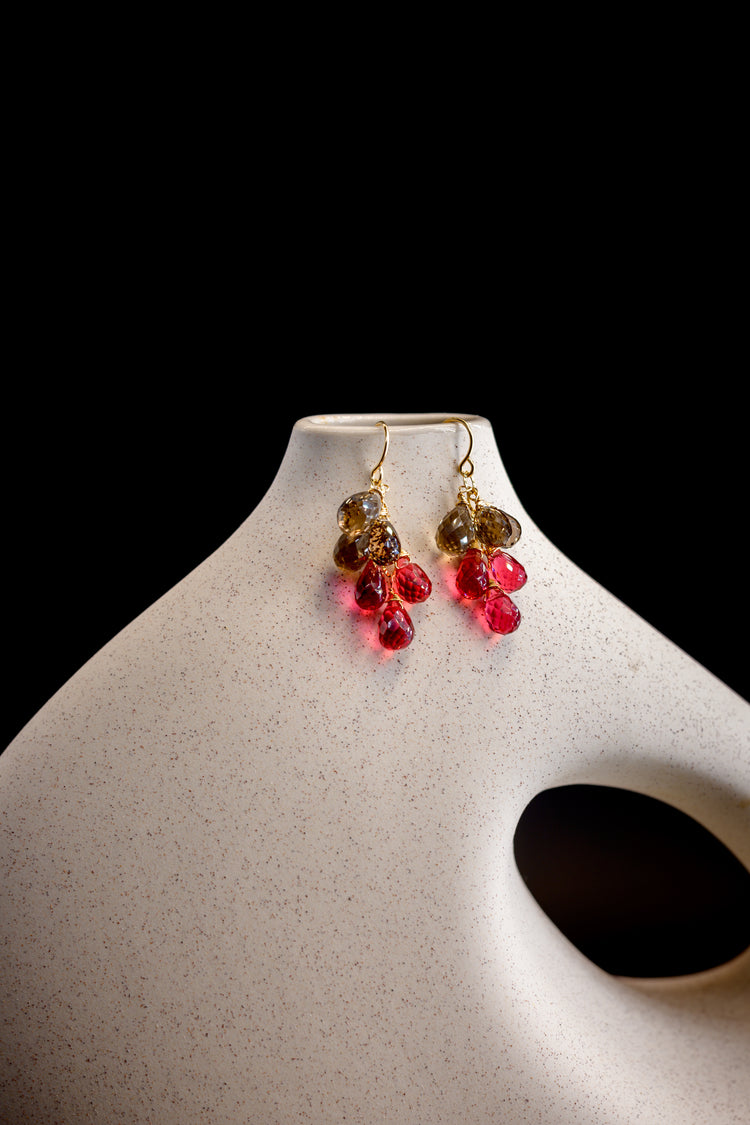 Traviata Rubellite Drop Earrings