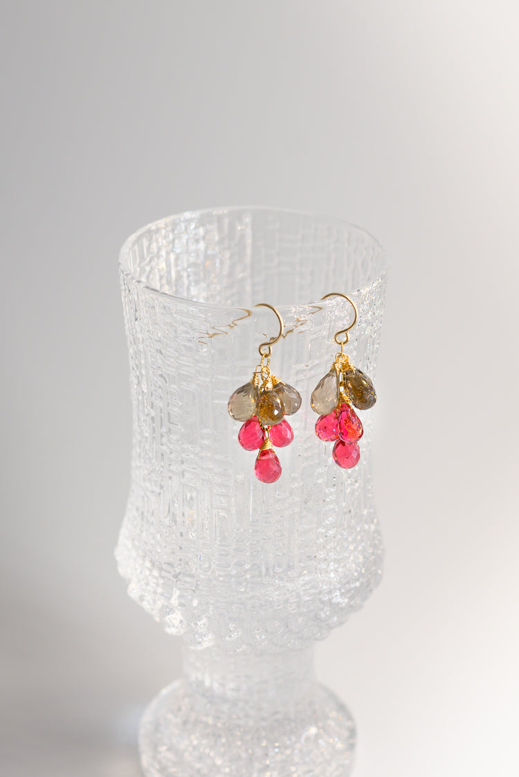 Traviata Rubellite Drop Earrings