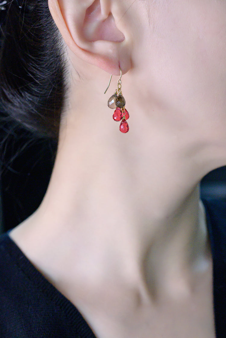 Traviata Rubellite Drop Earrings