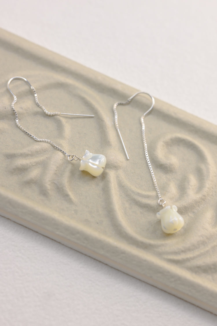 Lunar Tulip Earrnings | Mother of Pearl