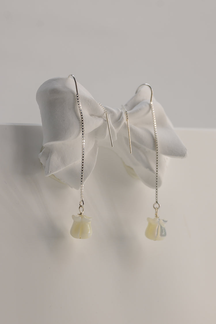 Lunar Tulip Earrnings | Mother of Pearl