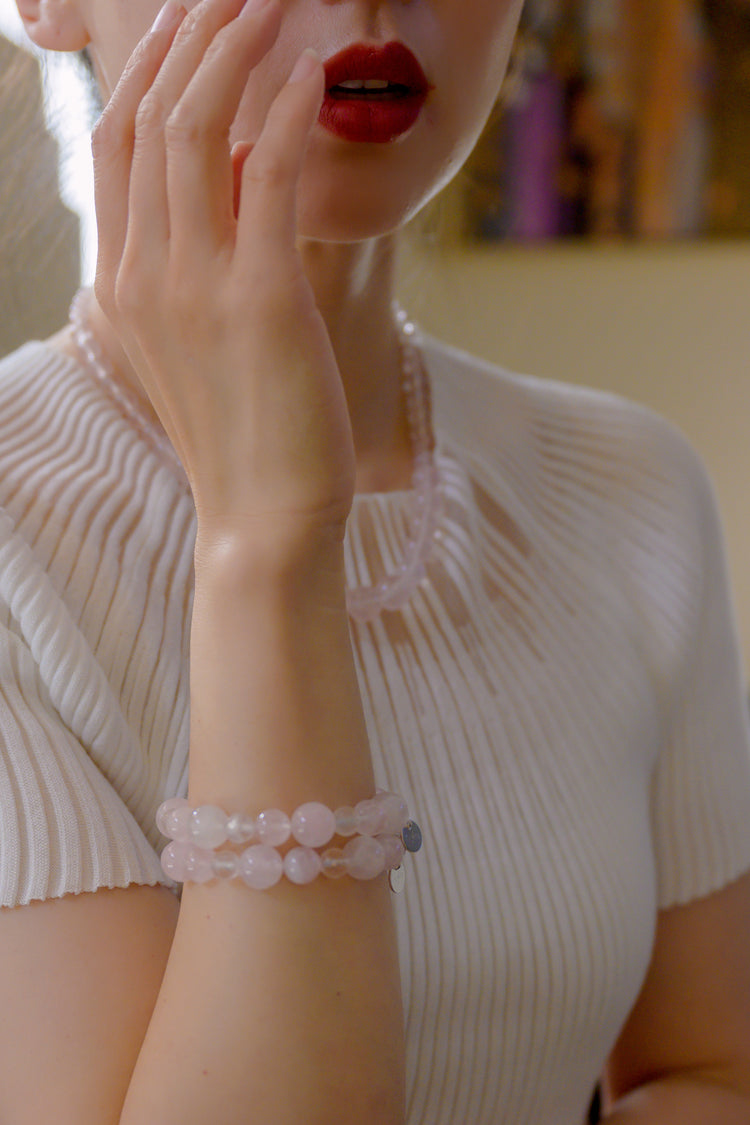 Bonded Bliss Bracelet | Madagascar Rose Quartz