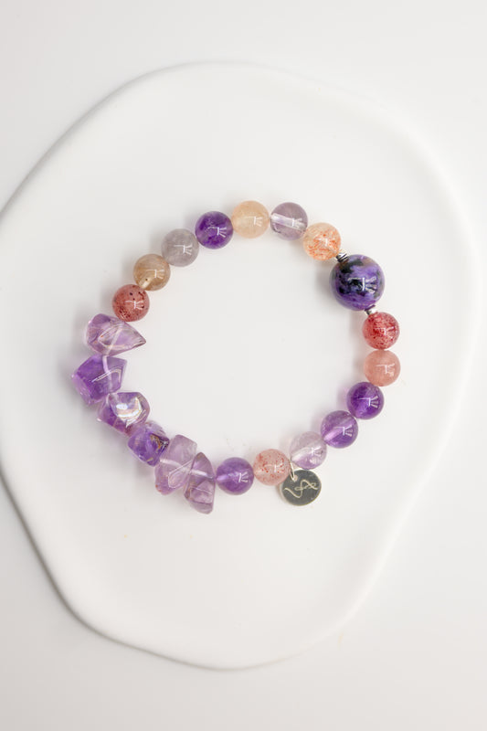 Visionary Spark Bracelet | Rainbow Super Seven Charoite Amethyst