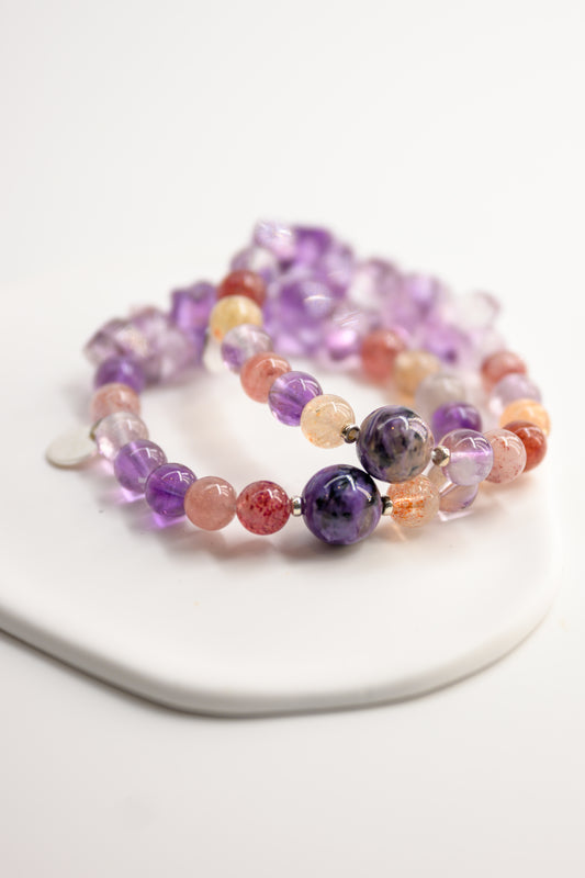 Visionary Spark Bracelet | Rainbow Super Seven Charoite Amethyst