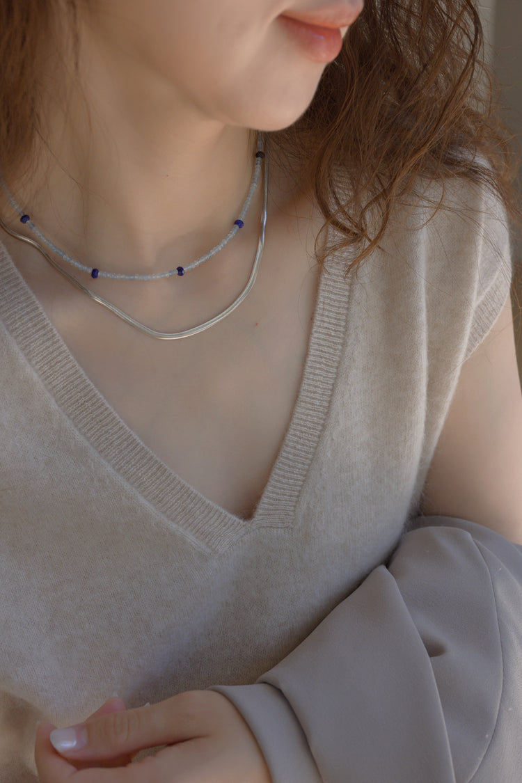 Basic1.0 | Aquamarine Necklace