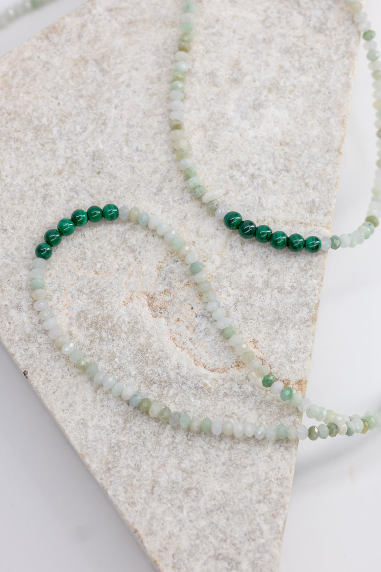 Basic1.0 | Burma Jade Malachite(A) Necklace